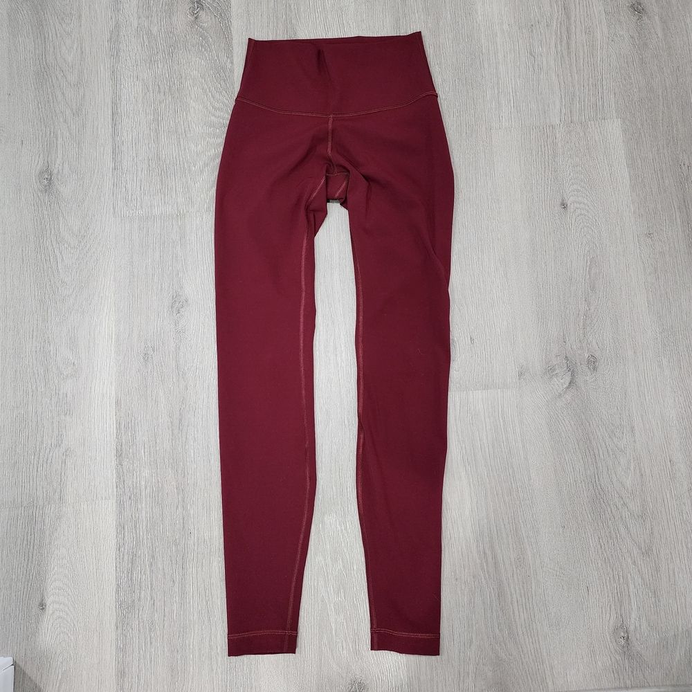 Lululemon Wine Colored Highwasted Leggings, Size 4